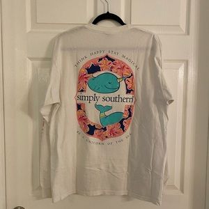 Simply Southern narwhal long sleeve tee